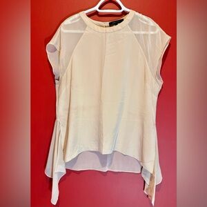 BCBG “Sammie” 100% silk blouse in Bare Pink